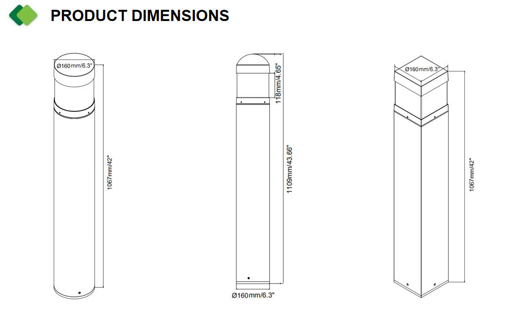 NEW Bollard Light