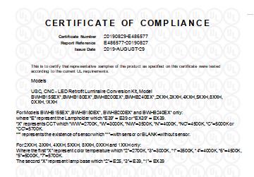 UL E468797 High Bay Lamp